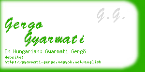 gergo gyarmati business card