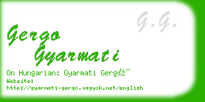 gergo gyarmati business card